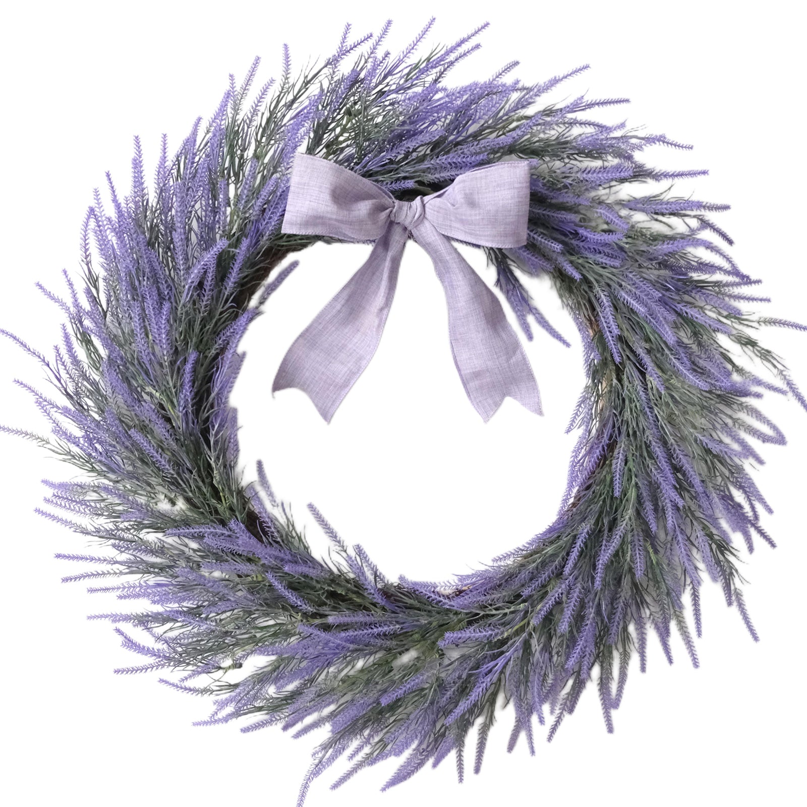 Egolot 24 Inch Spring Summer Large Wreaths for Front Door Elegant Purple Lavender Wreath Ultra-Full 3D Handcrafted Design Year-Round Home Decoration