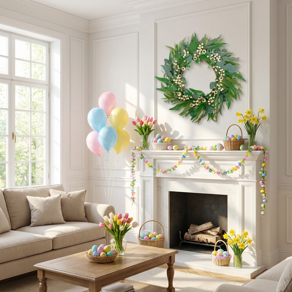 24 Inch Spring Eucalyptus Olive Leaves Wreath with White Berries for Front Door All Season Greenery Wreath for Indoor Outdoor Home Decor