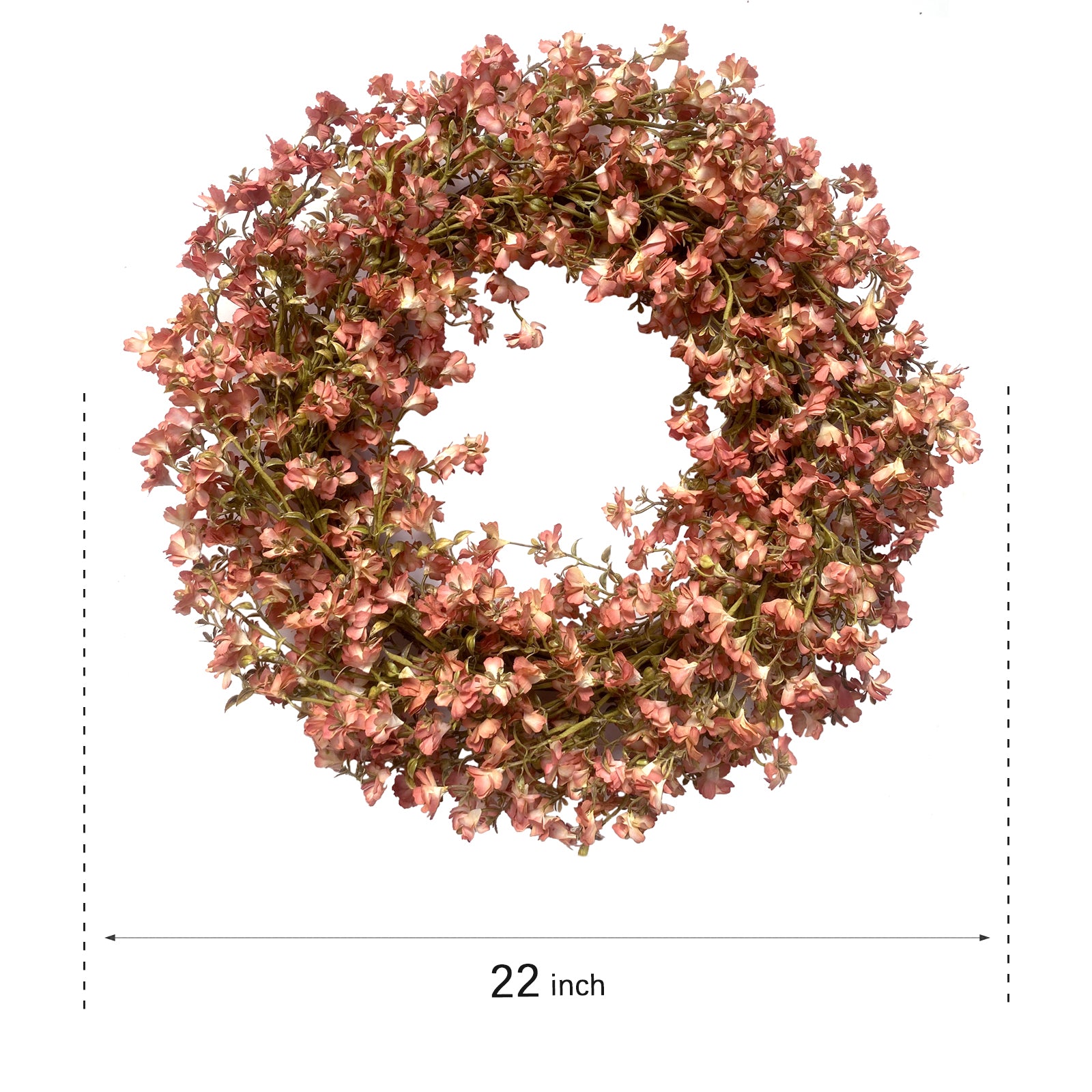 Fall Orange Forsythia Wreath for Front Door, 22 Inch Autumn Floral Door Wreath Indoor and Outdoor,Seasonal Festival Flower Wreath for Home Decor