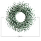 24 Inch Everyday Greenery Boxwood Wreath for Front Door, Soft Touch Green Mini Leaves Wreath for Indoor and Outdoor, Romantic Green Wreath for Wedding Decor