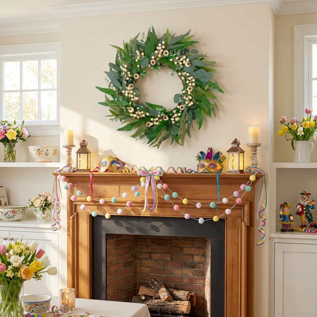 24 Inch Spring Eucalyptus Olive Leaves Wreath with White Berries for Front Door All Season Greenery Wreath for Indoor Outdoor Home Decor