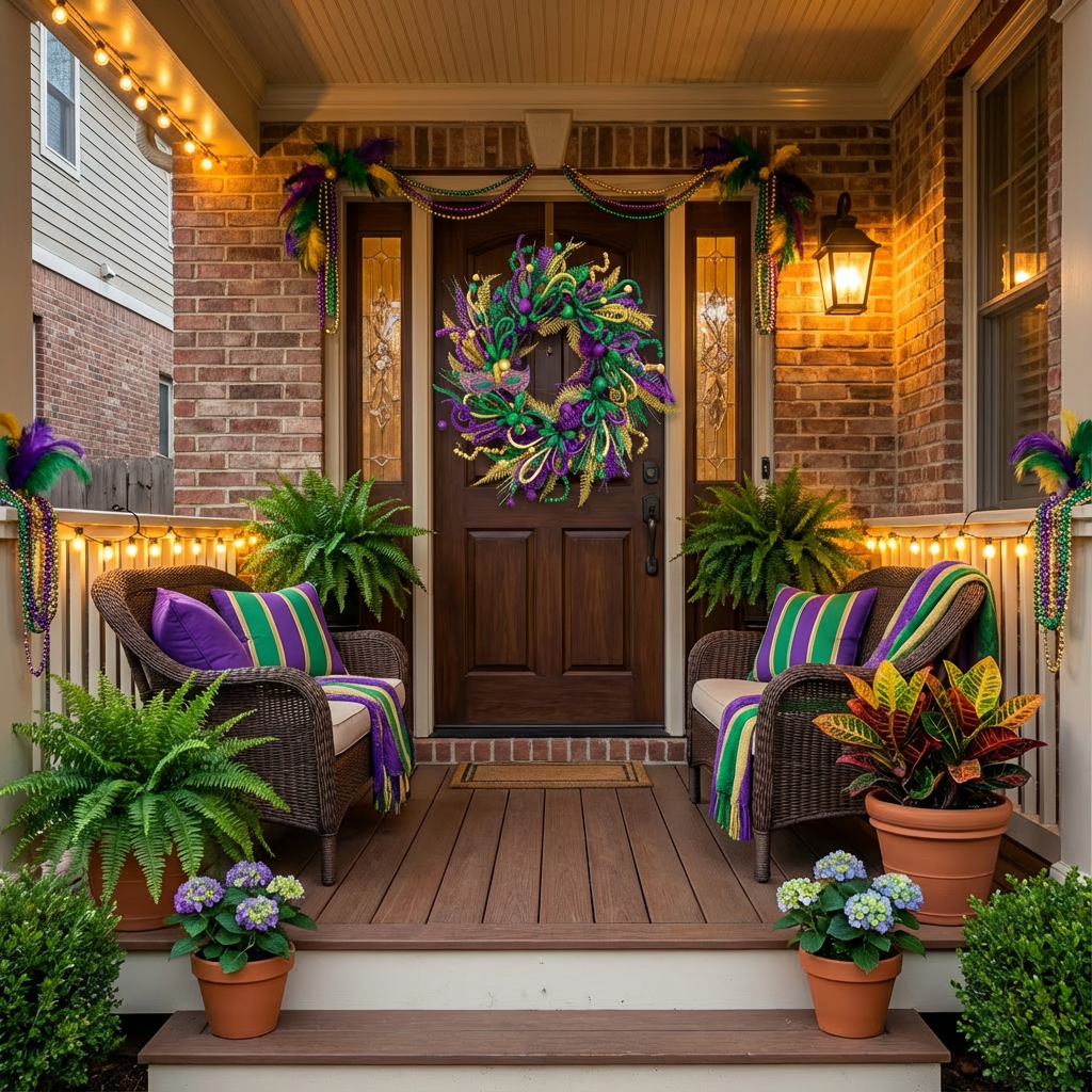 Mard Gras 22' Wreath Wooden Board Mask Decoration Ball Ornaments Carnival Indoor Decor Front Door Fireplace Decor Carnival Home Decor Festive Hanging Ornament Decorative Carnival Wreath Carnival Party Decor Indoor Outdoor Festival Wreath