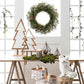 Egolot 24 Inch Winter and Christmas Green and Red Berry Wreath for Front Door and Home Decor