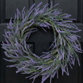 Egolot 20" Soft Touch Lavender Wreath for Front Door Spring Summer Purple Flower Indoor Outdoor Rustic Farmhouse Winter All Seasons Home Decor