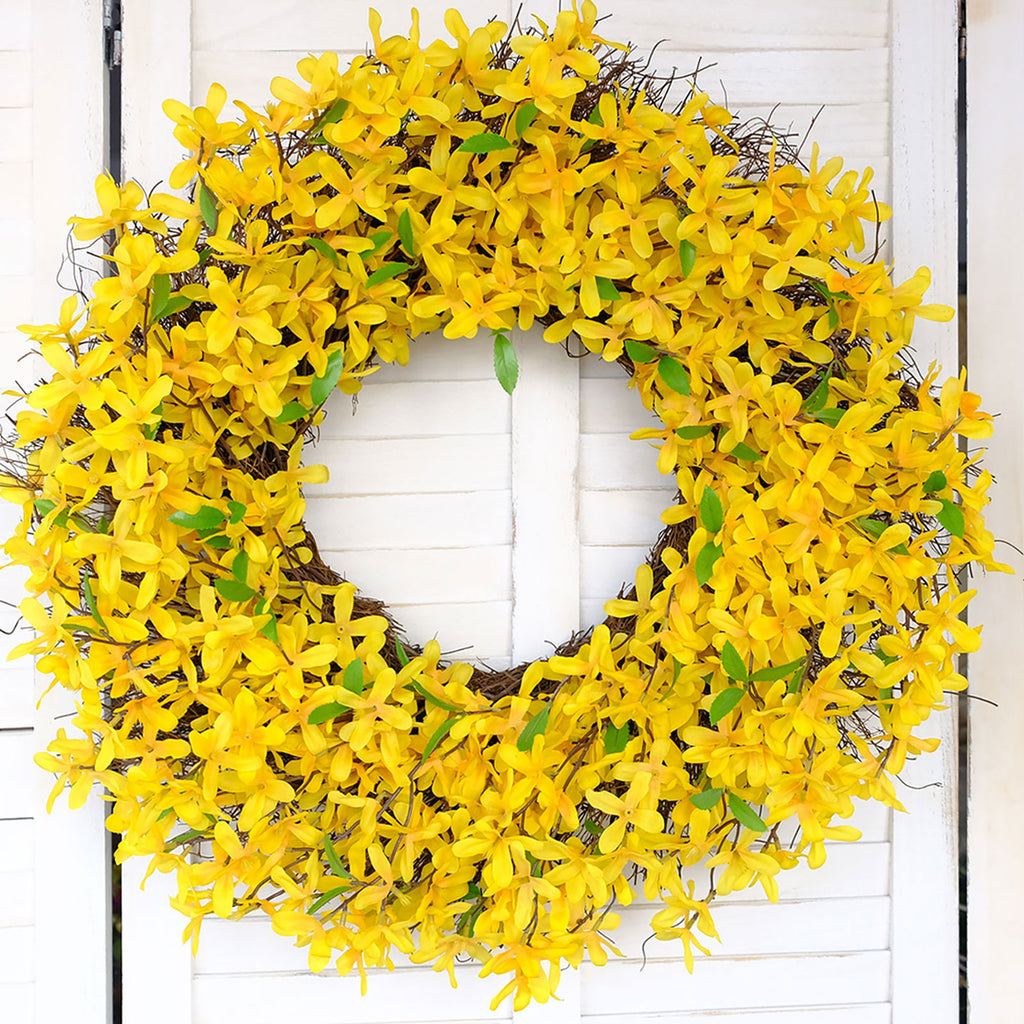 Forsythia Spring Door Wreath 24''