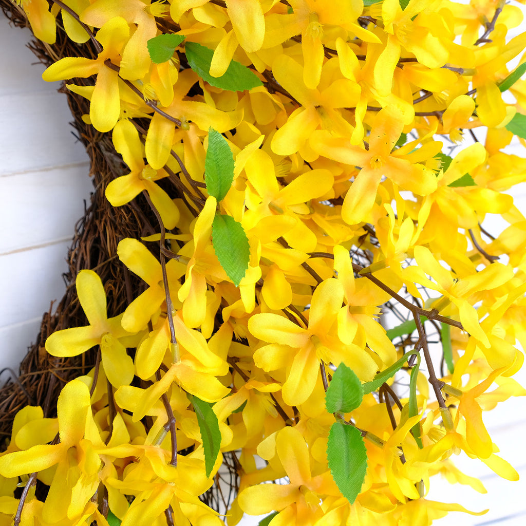 Forsythia Spring Door Wreath 24''